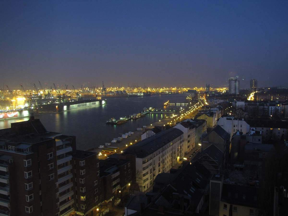 Hamburg, Hafen am frhen Morgen