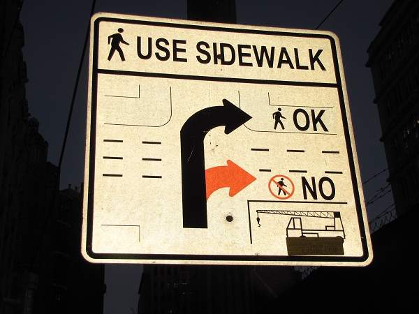 Wegweise f�r Fu�g�nger