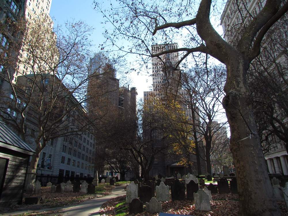 Am Friedhof von St. Paul&apos;s Chapel